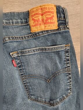 Levi's 505 Regular Fit Medium Blue Denim Jeans , Size 34 X 32